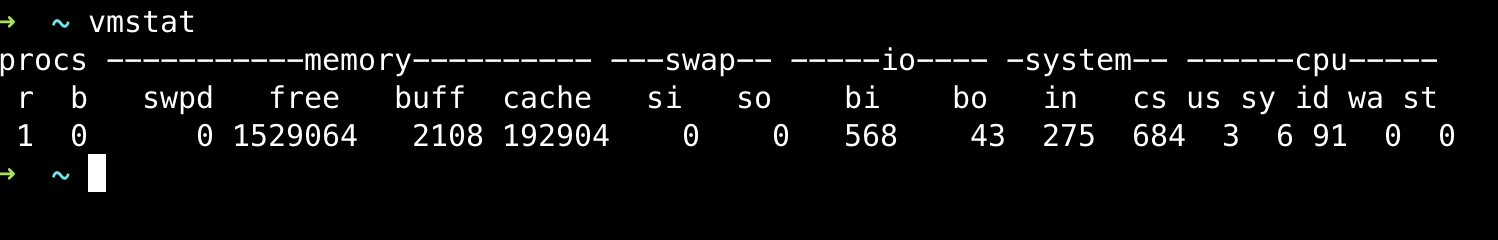 vmstat